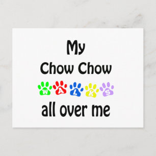Chow Chow Walks Design Postcard