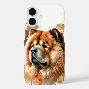 Chow Chow Watercolor Art  iPhone 16 Case