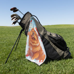 Chow Chow Winter Wonderland Christmas Joy  Golf Towel
