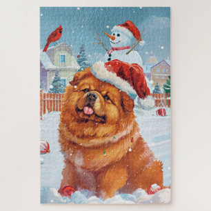 Chow Chow Winter Wonderland Christmas Joy Jigsaw Puzzle