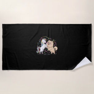 Chow Chow With A Unicorn Chow Chows Dog Tank Top Beach Towel