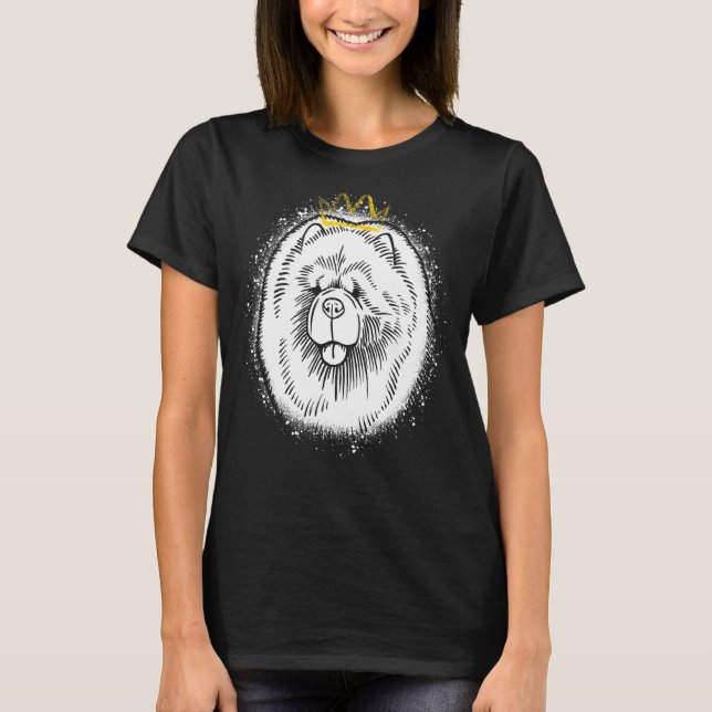 Chow Chow with Crown T-Shirt (Front)