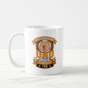 Chow Dad Dog Ever Wreath Paw Prints Coffee Mug