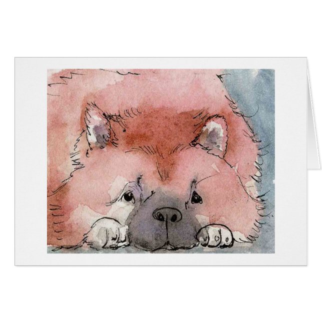 Chow Dog Card (Front Horizontal)