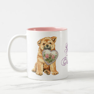 Chow Heart Mom Two-Tone Coffee Mug