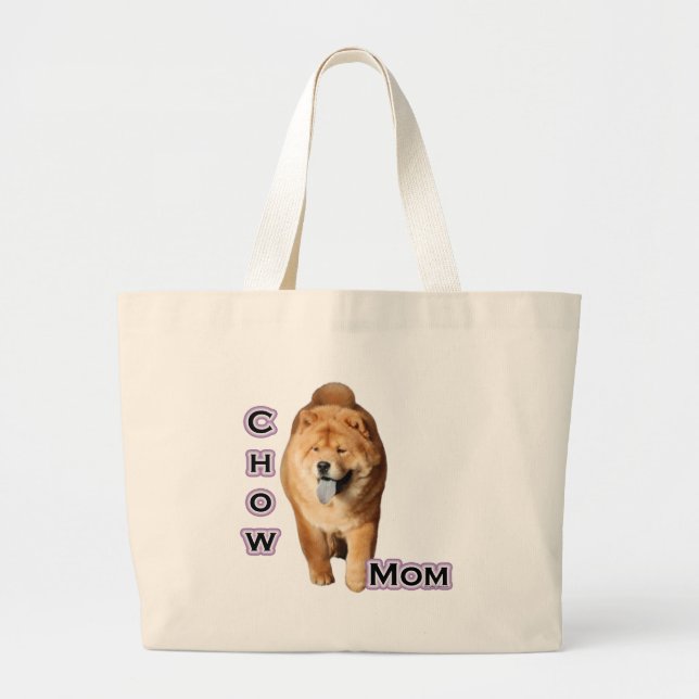 Chow Mom 4 Large Tote Bag (Front)