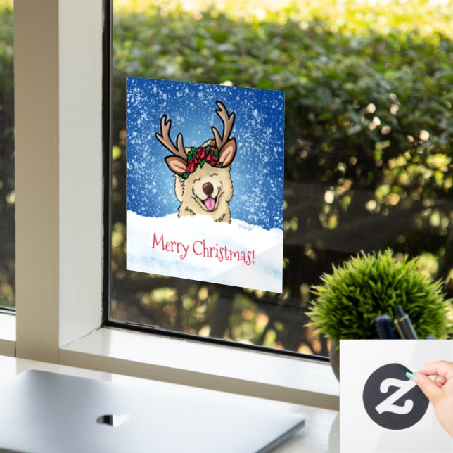 Chow Reindeer Window Cling (Office)
