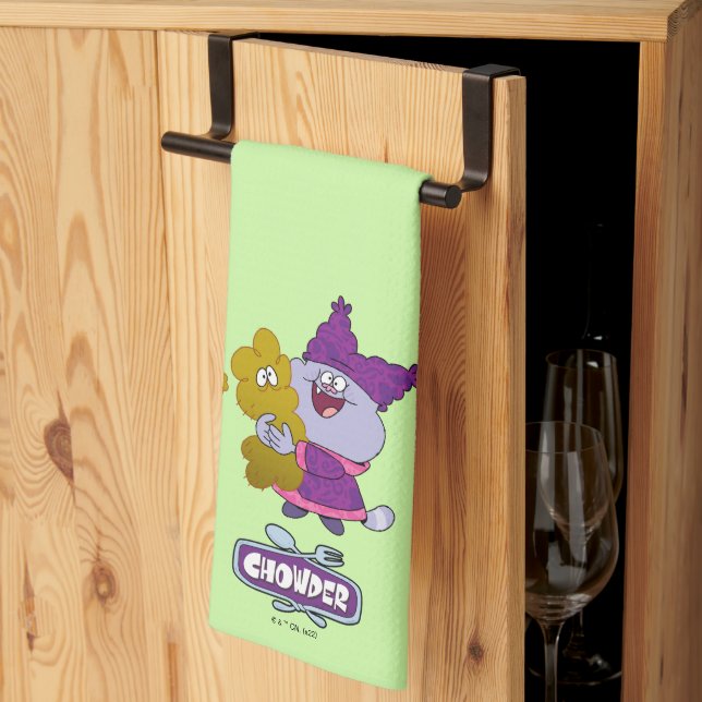 Chowder and Kimchi Kitchen Towel (Thirds Fold)