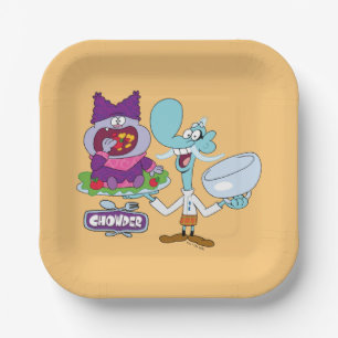 Chowder and Mung Daal Paper Plate