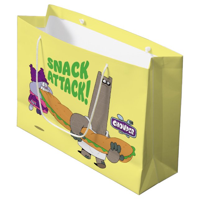 Chowder and Shnitzel Large Gift Bag (Front Angled)