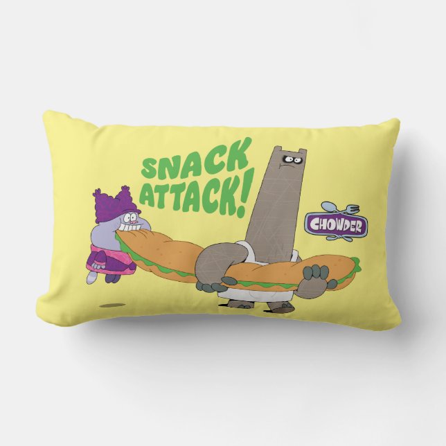 Chowder and Shnitzel Lumbar Pillow (Front)
