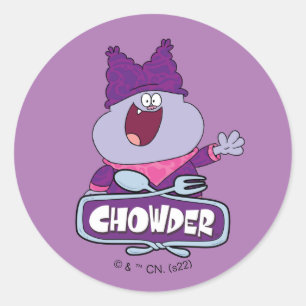 Chowder Waving Classic Round Sticker