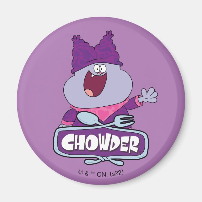Chowder Waving Magnet (Front)