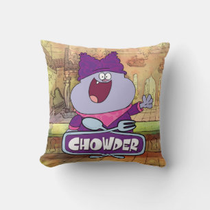 Chowder Waving Throw Pillow