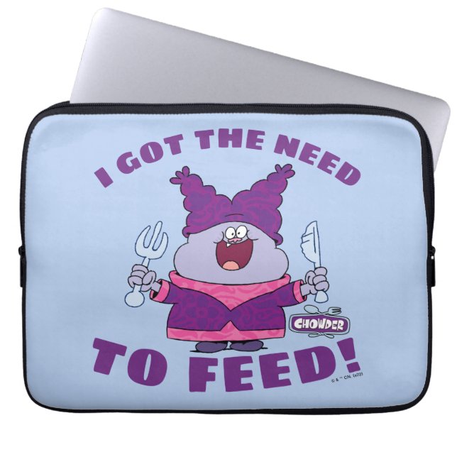 Chowder With Fork and Knife Laptop Sleeve (Front)