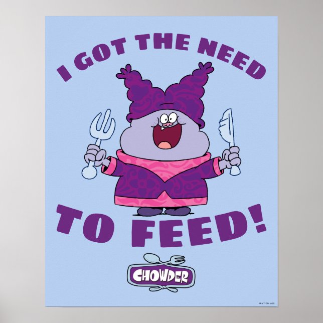 Chowder With Fork and Knife Poster (Front)