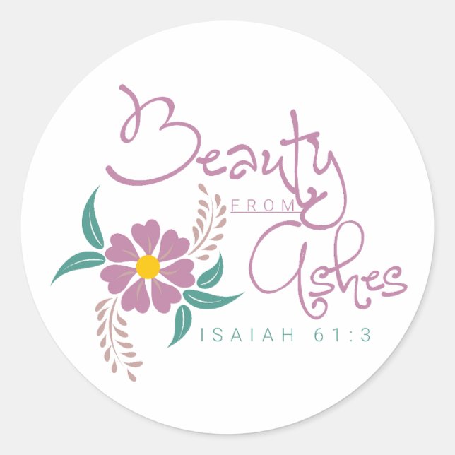 Chrétien Bible Verse Classic Round Sticker (Devant)