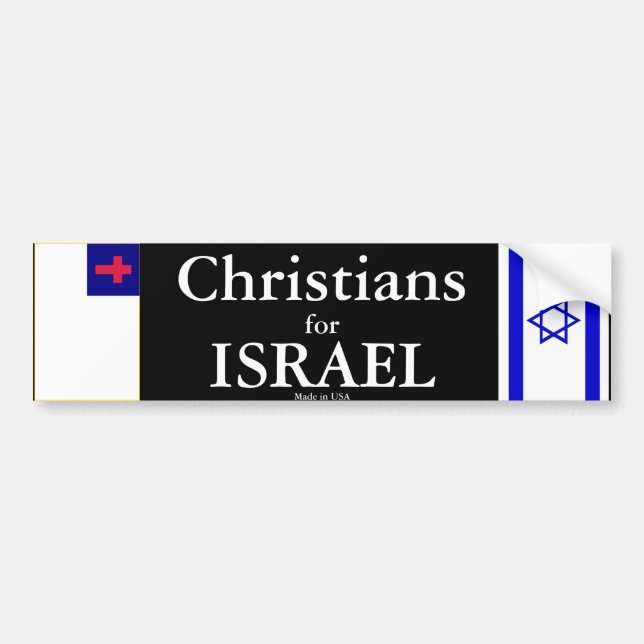 Chrétiens pour le Bumper Sticker d'ISRAEL (Devant)