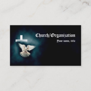 Chrétienté-Religieux Dove & Cross Carte de visite