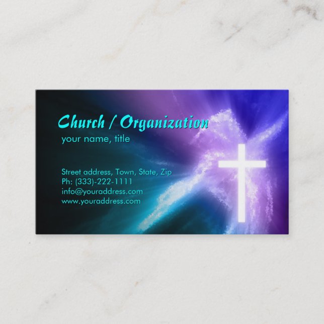 Chrétienté-Religion Croix & Soul Carte de visite (Devant)