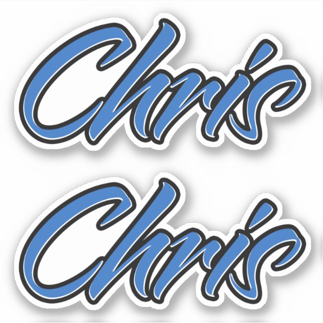 Chris Blue Autocollants (Devant)