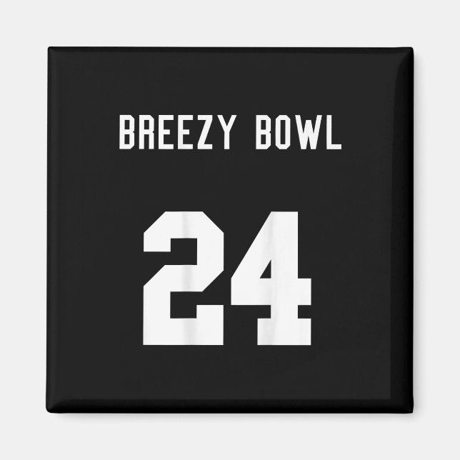 Chris Breezy 24 On Back  Magnet (Front)