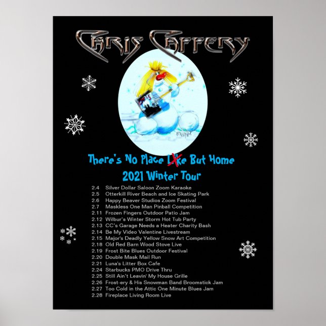 Chris Caffery - Hiver Tour 2021 Poster (Devant)