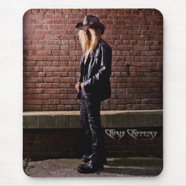 Chris Caffery Standing by Brick Wall Mouse Pad (Front)