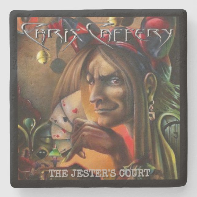 Chris Caffery - The Jester's Court Stone Coaster (Front)