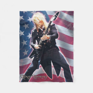 Chris Caffery with Flag Fleece Blanket