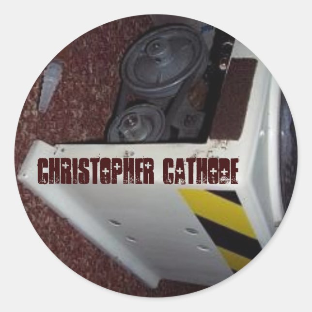 Chris Cathode/PE-7 round decal (small) Classic Round Sticker (Front)