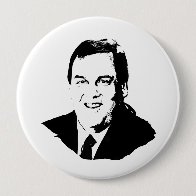 CHRIS CHRISTIE 4 INCH ROUND BUTTON (Front)