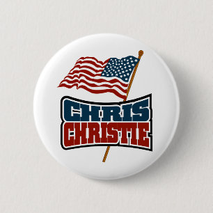 Chris Christie Proud American 2 Inch Round Button