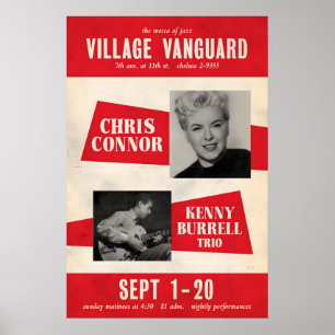 Chris Connor - Kenny Burrell jazz poster - In