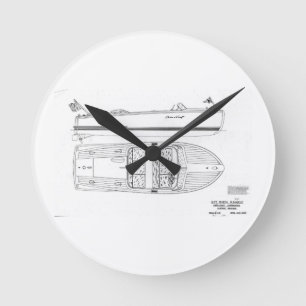 Chris Craft Riviera Runabout Boat Wall Horloge