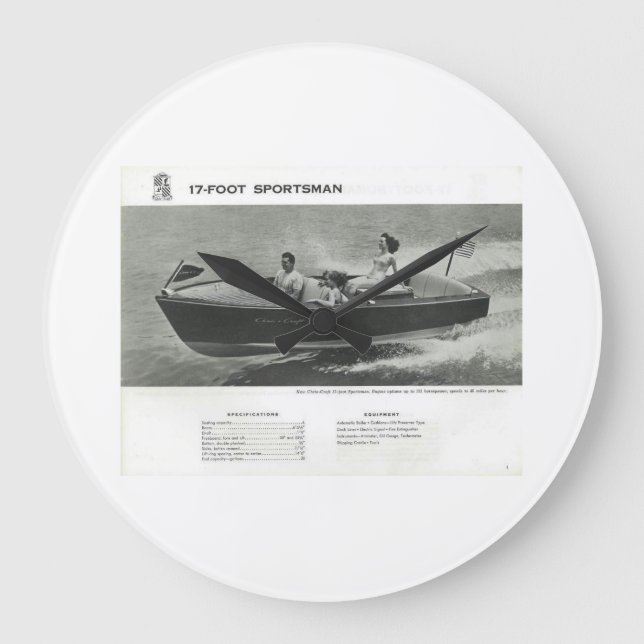 Chris Craft Sportsman Horloge murale (Recto)