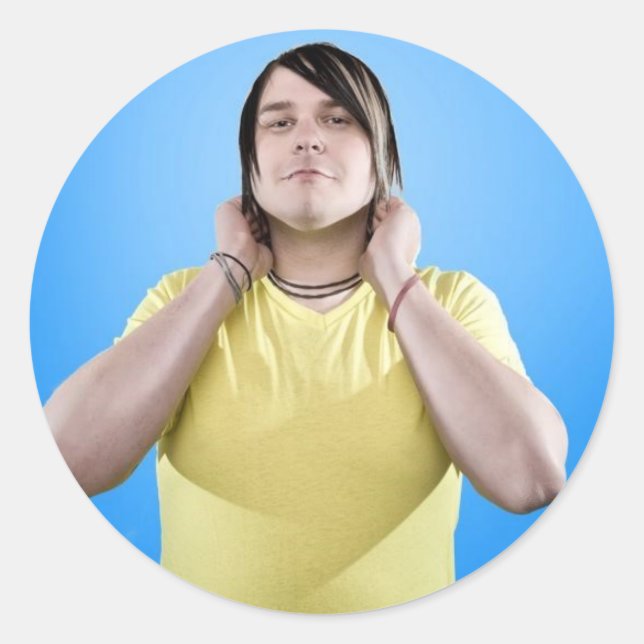 chris drums hey euphony classic round sticker (Front)