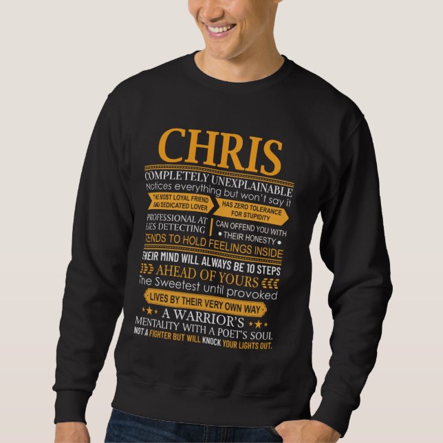 Chris First Name Shirt - Personalized Name Chris (Front)