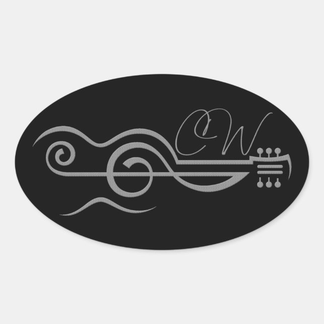 Chris Woodward Treble Guitar Logo Sticker (Front)