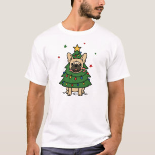 Chrismas french bulldog tshirt