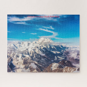 Chrismas Greetings Denali National Park Alaska. Jigsaw Puzzle