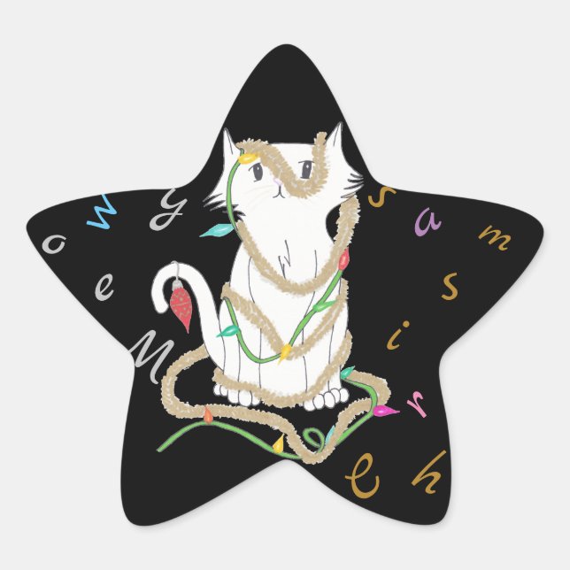 Chrismas Mess Star Sticker (Front)