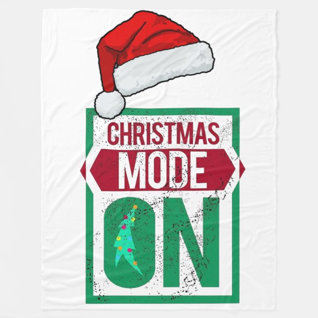 chrismas mode on in u Fleece Blanket (Front)