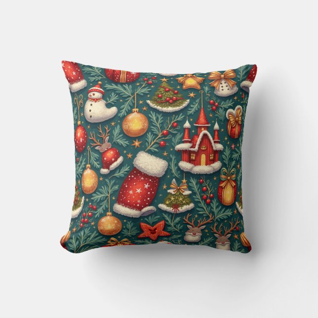 Chrismas  throw pillow (Front)