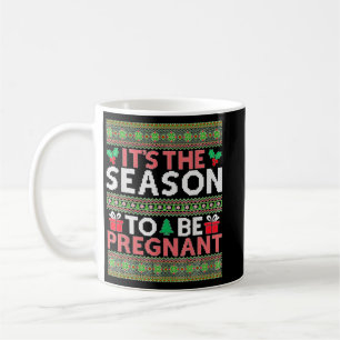Chrismas Ugly Sweaer Pregnancy Baby Announcemen Xm Coffee Mug
