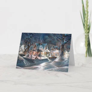Chrismas Winter Cottage Holiday Card