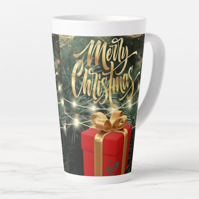 chrismast style  latte mug  (Right Angle)