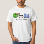 Chrismukkah Cow T-shirt<br><div class="desc">A silly t-shirt that puns the "Mu" as "Moo" with a Jewish-Christian holiday cow in the middle.  You can keep or remove the phonetic translation below the graphic if you wish.  The shirt can be purchased on any clothing item of men,  women and kids.</div>