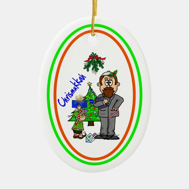 Chrismukkah Family Ornament (Front)