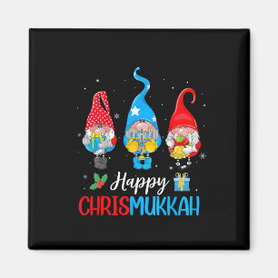 Chrismukkah Gnomes Merry Christmas And Happy Hanuk Magnet